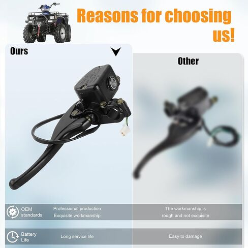 Left Front Brake Master Cylinder Lever for Polaris Sportsman 300 400 400L 500 550 600 700 800 Magnum Scrambler Trail Blazer Big Boss Xplorer Xpedition Worker Hawkeye Sport ATP Diesel Norwegian in Saudi Arabia