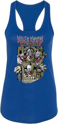 RIVEBELLA Cult Horror Movie Novelty Tee Killer Klown Ladies Racerback Tank Top in Saudi Arabia