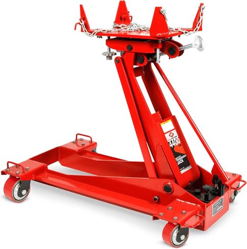 AFF Low Profile Transmission Jack (Multiple Weight Capacities) Wishbone Design - Constructed with High-Grade Steel, Red in Kuwait