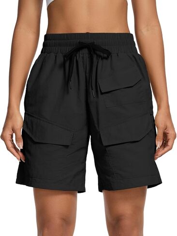VUTRU Women's Hiking Cargo Shorts 6.7" Quick Dry Athletic Shorts Lightweight Outdoor Running Shorts with Pockets in Kuwait