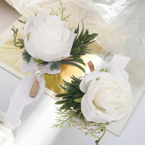 طقم معصم وصدرية عباد الشمس للرجال مكون من قطعتين - مثالي لديكورات الحفلات الراقصة وحفلات الزفاف وإكسسوارات الزهور in Kuwait