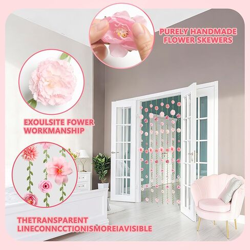 6 PCS Artificial Rose Flowers Hanging Decorations, Flower Hanging Garland Banner for Wedding Party Background Birthday Anniversary Arch Decor (Green Leaves) in Kuwait