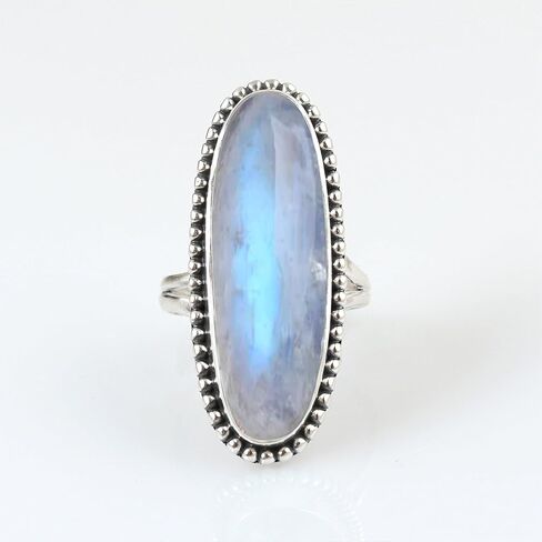 Purple Copper Turquoise Gemstone Ring 925 Sterling Silver Handmade Long Oval Designer Ring For Women Wedding Gift For Her By NKG in Saudi Arabia