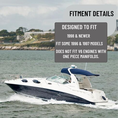 807166A1 Pair (2 Pieces) of Water Shutter Flapper Kit for MerCruiser Stern Drive, V6 & V8 Engines, 1998 & Newer, Exhaust Y Pipe Water Flapper by FASWORX in Kuwait