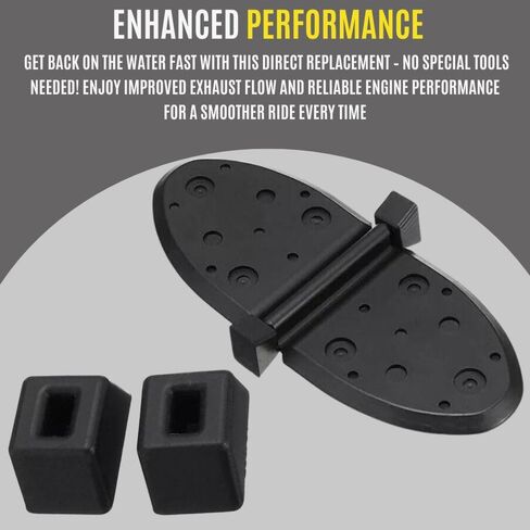 807166A1 Pair (2 Pieces) of Water Shutter Flapper Kit for MerCruiser Stern Drive, V6 & V8 Engines, 1998 & Newer, Exhaust Y Pipe Water Flapper by FASWORX in Kuwait