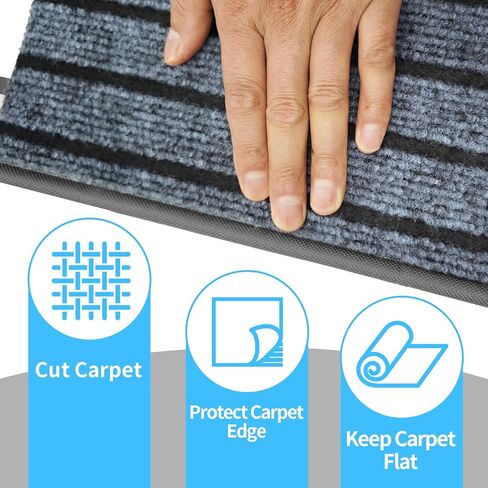 شريط ربط بحافة السجاد بطول 52.5 قدم، شريط ربط للسجاد مع حافة نهائية ذاتية اللصق باللون الرمادي in Kuwait