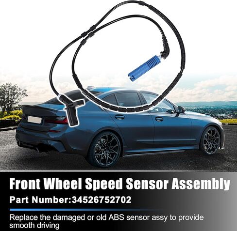 uxcell Rear Left Right Side ABS Wheel Speed Sensor No.34526752702 for BMW 325Ci Base 2.5L L6 - Gas 2001-2006 in Saudi Arabia
