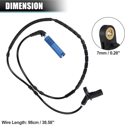 uxcell Rear Left Right Side ABS Wheel Speed Sensor No.34526752702 for BMW 325Ci Base 2.5L L6 - Gas 2001-2006 in Saudi Arabia