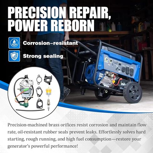 Carburetor Carb Kit Compatible With WestingHouse WGen7500 7500 9500 Watts Generator 140500A, Replacement For 140500A, 14-050-00 in Kuwait