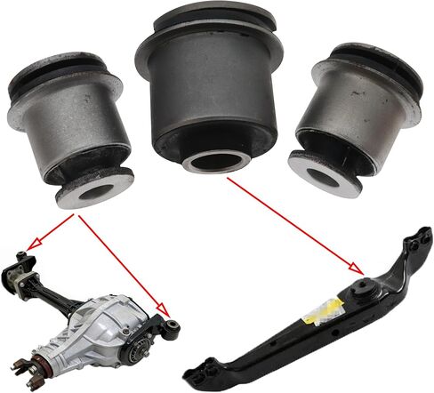 Royal Sun 3X Front Differential Carrier Bushing Support Bracket Mount Frame Arm Axle Bushing Compatible with 2006-2010 Hummer H3 H3T #15773961,25872770,15856421,15856422 in Saudi Arabia