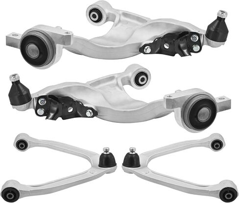 54501-1MA0B 54524-1MA0A Front Lower & Upper Control Arm Kit Compatible with Infiniti M56/M37 2011-2013, M35h 2012-2013, Q70/Q70L 2015-2019 RWD Replace# 54525-1MA0A, 54500-1MA0B in Kuwait