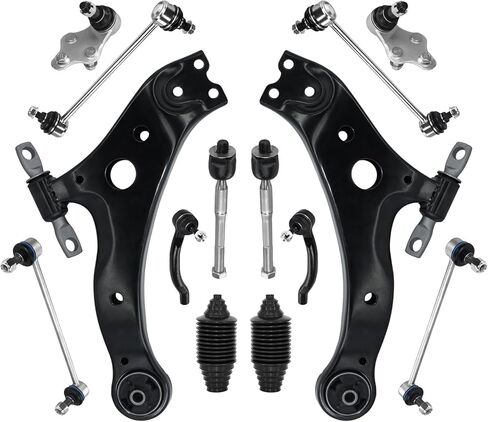طقم تعليق POWERGEAR 14 قطعة ذراع التحكم الأمامي السفلي Sway Bar التعادل قضيب مناسب لـ 2012-2017 Toyota Camry in Kuwait