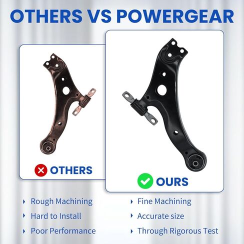 طقم تعليق POWERGEAR 14 قطعة ذراع التحكم الأمامي السفلي Sway Bar التعادل قضيب مناسب لـ 2012-2017 Toyota Camry in Kuwait