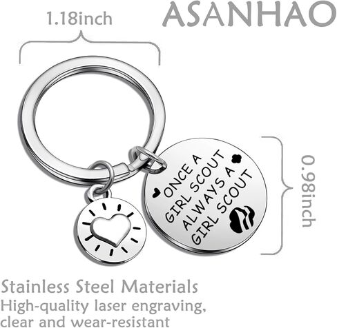 Girls Power Jewelry Girl Scout Leader Thank You Keychain Girl Scout Graduation Keychain in Kuwait