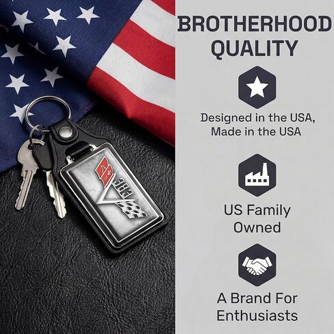 Brotherhood Compatible with 383 MotorEmblem Keychain Key Holder Key Ring For Men Heavy Duty Car Keyring For Men and Women in Kuwait