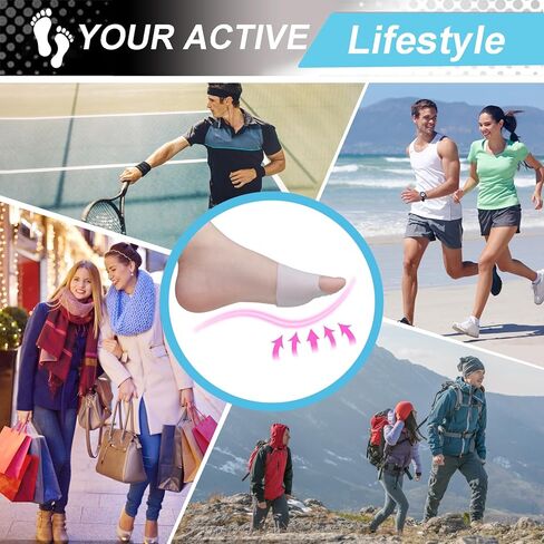 Toe Separators & Metatarsal Pads for Women & Men - 4 PCS Gel Toe Spacers, Ball of Foot Cushions for Pain Relief, Metatarsalgia, Morton's Neuroma, All-Day Comfort for Walking, Running, Standing in Kuwait