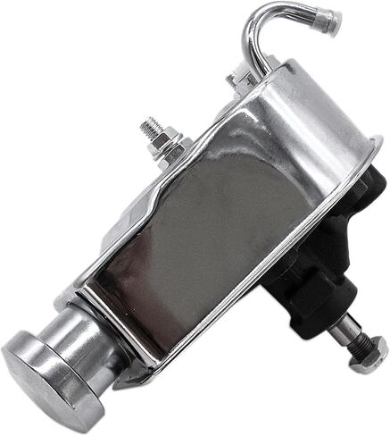 SBC Chrome Power Steering Pump & Bracket & Pulley Kit Compatible with Small Chevy Long Water Pump 265 283 305 327 350 383 400 Engines Replace Keyway style 5/8" in Saudi Arabia