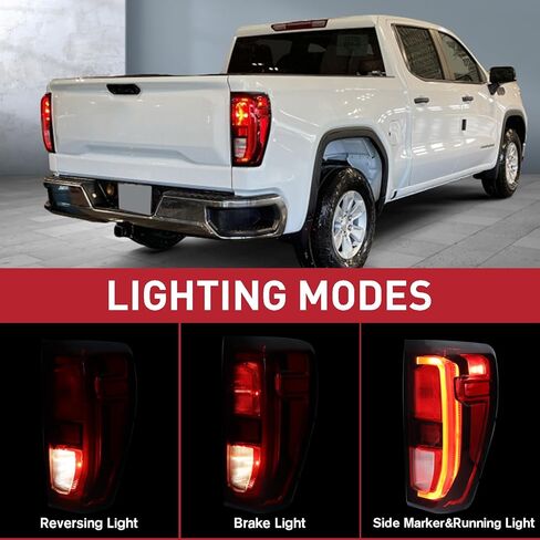 Halogen Type Tail Light Rear Lamp Assembly Compatible with 2019-2023 GMC Sierra 1500/2500 HD/3500 HD Right Passenger Side 84565920 GM2801309 (Not Fit w/Factory LED Tail Light Models) in Kuwait