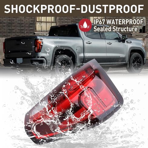 Halogen Type Tail Light Rear Lamp Assembly Compatible with 2019-2023 GMC Sierra 1500/2500 HD/3500 HD Right Passenger Side 84565920 GM2801309 (Not Fit w/Factory LED Tail Light Models) in Kuwait