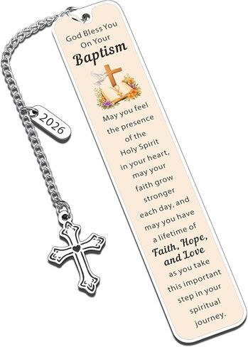 Baptism Gifts for Girl Boys, Baptism Gifts for Adult Women Men, Easter Basket Stuffer for Teen Girls Boys, 2026 Christian Religious Bible Bookmark, Christening Baptisms Favors, Catholic Gift for Women in Saudi Arabia