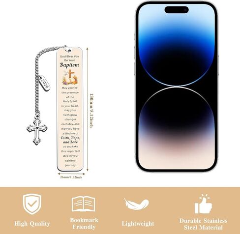 Baptism Gifts for Girl Boys, Baptism Gifts for Adult Women Men, Easter Basket Stuffer for Teen Girls Boys, 2026 Christian Religious Bible Bookmark, Christening Baptisms Favors, Catholic Gift for Women in Saudi Arabia