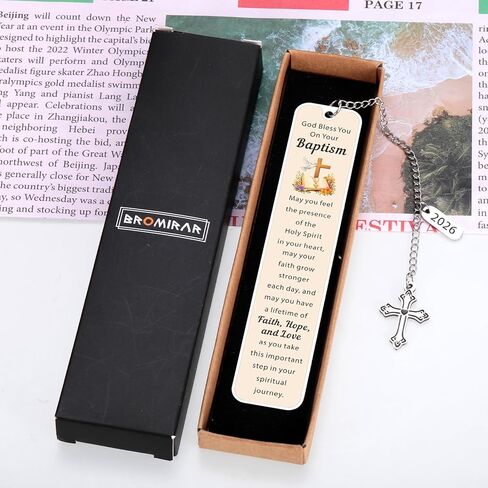Baptism Gifts for Girl Boys, Baptism Gifts for Adult Women Men, Easter Basket Stuffer for Teen Girls Boys, 2026 Christian Religious Bible Bookmark, Christening Baptisms Favors, Catholic Gift for Women in Saudi Arabia