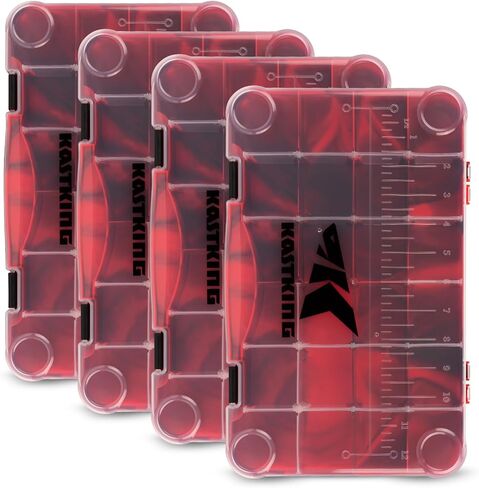 KastKing Tackle Boxes, Plastic Box, Plastic Storage Organizer Box with Removable Dividers - Fishing Tackle Storage - Box Organizer - 2 Packs /4 Packs Tackle Trays - Parts Box in Kuwait