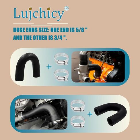 551699 Heater Core Bypass Hose For LS or LT Series Engine 5/8" End and 3/4" End With 2 Clamps in Kuwait