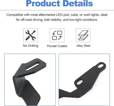 Ditch Light Mounting Brackets Compatible with 2000–2006 Toyota Tundra & Sequoia 1st Gen, Hood Hinge LED Pod Light Brackets (Driver & Passenger Side) in Saudi Arabia