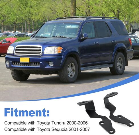 Ditch Light Mounting Brackets Compatible with 2000–2006 Toyota Tundra & Sequoia 1st Gen, Hood Hinge LED Pod Light Brackets (Driver & Passenger Side) in Saudi Arabia