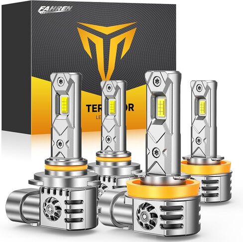 FAHREN H11/H8/H9 9005/HB3 LED Driving Fog Light Bulbs, 1200% Brightness 120000LM H9 H8 HB3 Driving Fog Lights, 6500K White 1:1 Mini Size 75000Hrs Lifespan, Quick Install Pack of 2 in Kuwait