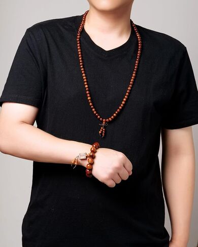 Traditional Wooden Prayer Beads Bracelet for Men or Women Beads Dia.18mm 16mm 15mm,1pc/lot (Dia.15mmX15pcs) in Saudi Arabia
