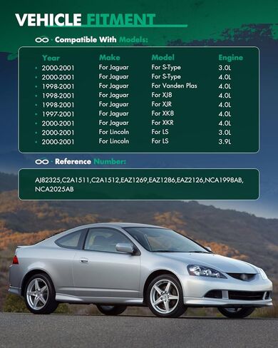 مجموعة سلسلة التوقيت SCITOO مناسبة لجاكوار S-Type، Vanden Plas، XJ8، XJR، XK8، XKR، لـ Lincoln LS 1997-2001 AJ82325، C2A1511، C2A1512، EAZ1269، EAZ1286، EAZ2126، NCA1998AB، NCA2025AB in Saudi Arabia