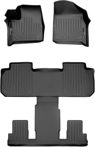 MAXLINER Floor Mats 3 Rows and Cargo Liner Behind 3rd Row Set Compatible with 2018-2022 Chevrolet Traverse with 2nd Row Bucket Seats in Saudi Arabia