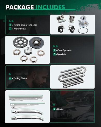 TK6046D Timing Chain Kit Water Pump Sets Replaces for Lincoln Aviator 4.6L 2003 2004 2005 in Saudi Arabia