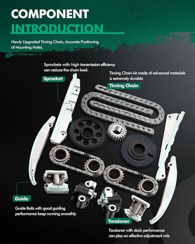 TK6046D Timing Chain Kit Water Pump Sets Replaces for Lincoln Aviator 4.6L 2003 2004 2005 in Saudi Arabia