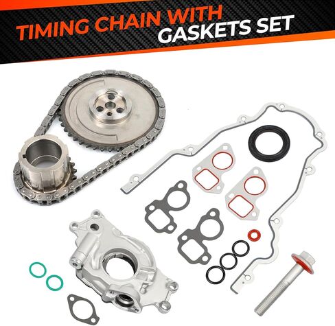 M295HV High-Volume Oil Pump & Timing Chain Kit, Compatible with Chevy Silverado Avalanche GMC Sierra Yukon Cadillac Escalade 1997-2013 4.8L 5.3L 6.0L LS1 LS2 LS3 L96 LM7 LR4 LQ4 in Kuwait