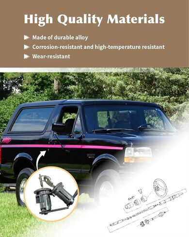 Ignition Switch Door Lock Cylinder Fit for Ford Bronco F150 F250 F350 1980-1991 Ranger 1983-1992 Bronco II 1984-1990 E150 Econoline Club Wagon 1985-1989, w/Keys in Kuwait