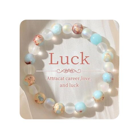 هدايا سلة عيد الفصح، كريستال شفاء للنساء والرجال، أمازونيتي العقيق الأبيض لتخفيف التوتر، حجر طبيعي قابل للتمدد، سوار مطرز هدية لحشو بيض عيد الفصح، أساسيات عيد ميلاد المعمودية in Kuwait