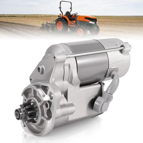 17123-63016 Starter Motor 12V 9T 2KW, Fit for Kubota Tractor Diesel Engine D1703 D1803 V2203 V2403 L4740 L5030 KX121-3 - Replace 17123-63013 18004N 15425-63010 in Kuwait