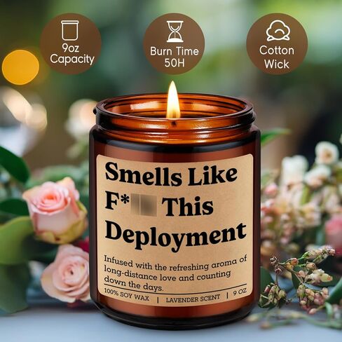 Fairy's Gift Candle, Deployment Gifts, Military Deployment Gifts, Long Distance Presents Ideas, Valentines Day Funny Presents for Deployed Military Soldier, Army Wife, Navy Girlfriend, Spouse, Mom BF in Saudi Arabia
