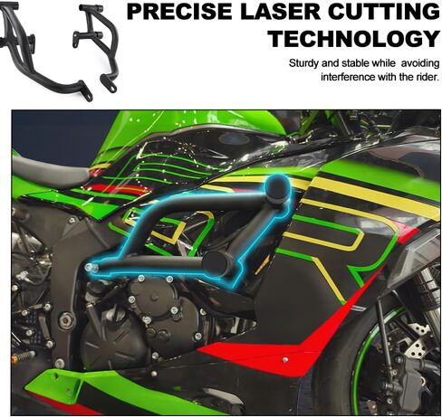 Motorcycle Crash Bar Stunt Cage Engine Guard Fit for Ninja ZX6R ZX-6R 2009-2025, Race Rail Stunt Cage Highway Bar in Saudi Arabia