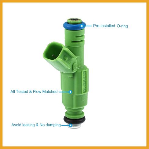 6 Pcs 0280156007 04861454AA Car Fuel Injector Nozzle for Chrysler Town Country 3.3L 01-07 for Dodge Grand Caravan 3.3L 01-07 Replacement in Saudi Arabia