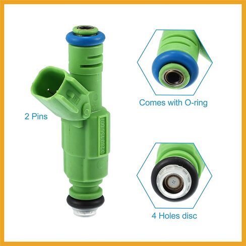 6 Pcs 0280156007 04861454AA Car Fuel Injector Nozzle for Chrysler Town Country 3.3L 01-07 for Dodge Grand Caravan 3.3L 01-07 Replacement in Saudi Arabia