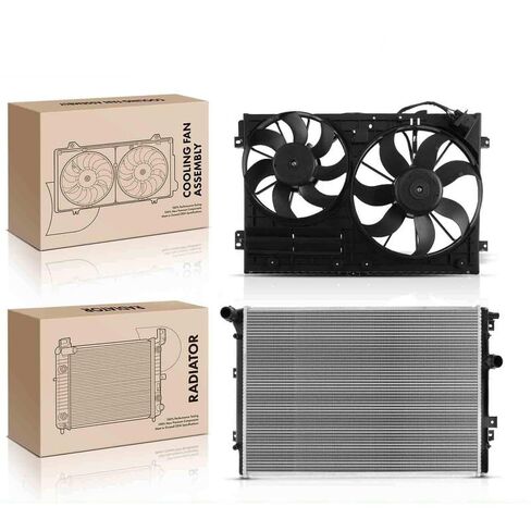 Replacement Parts for Radiator&Dual Cooling Fan Assembly Kit for Volkswagen Tiguan 2009-2015 L4 2.0L Mod-A58PP-41012 in Saudi Arabia
