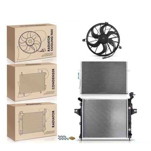 Replacement Parts for Radiator&AC Condenser&Cooling Fan Kit for Jeep Grand Cherokee 1999-2000 4.7L Mod-A58PP-40288 in Saudi Arabia