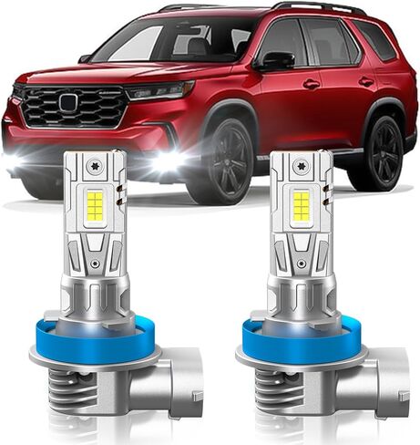 Fit for Honda Pilot 2006-2019 Fog Light Bulbs or DRL, 6000K Cool White 700% Brightness, Real 1:1 Size Plug and Play, Pack of 2 in Kuwait