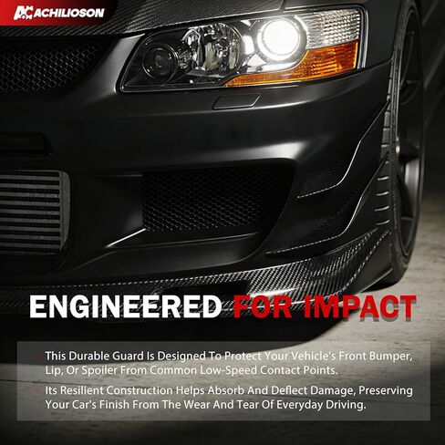 8-Pack Front Bumper Lip Protection（Universal） - Carbon Fiber Guard Compatible with Lowered Vehicles & Aftermarket Lips in Kuwait