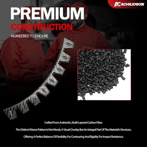 8-Pack Front Bumper Lip Protection（Universal） - Carbon Fiber Guard Compatible with Lowered Vehicles & Aftermarket Lips in Kuwait