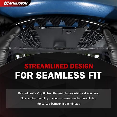 8-Pack Front Bumper Lip Protection（Universal） - Carbon Fiber Guard Compatible with Lowered Vehicles & Aftermarket Lips in Kuwait